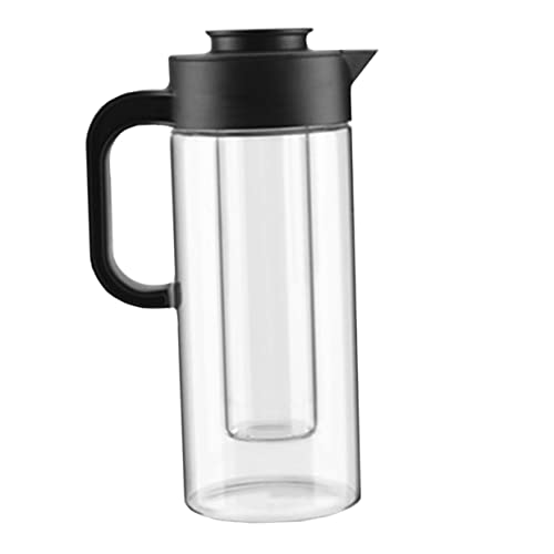 FUNNETOYU Großer Glas-wasserkrug Mit Henkel Hitzebeständig Für Kalte Getränke Separierte Eiswürfel Für Ungestörten Genuss Elegantes Design Für Jeden Anlass von FUNNETOYU