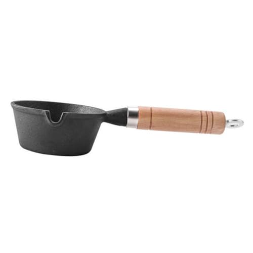 FUNNETOYU Gusseisen Mini Milchtopf Induktion Antihaft Bratpfanne für Speisen Kochen Multifunktionale Eierpfanne mit Einteiligem Topfkörper Raucharm und Fettarm für Gasherd und von FUNNETOYU