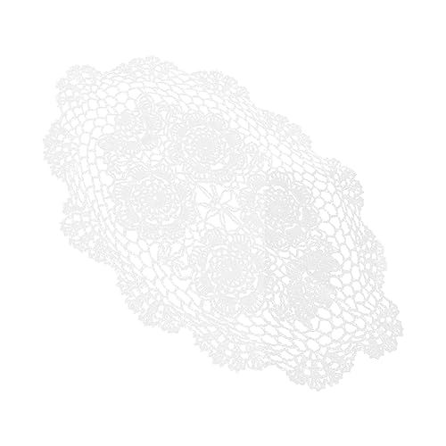 FUNNETOYU Handgefertigtes Weißes Gehäkeltes Tischset aus Baumwolle Rustikaler Romantischer Tischläufer und Dekoration für Hochzeit Party und Heimgebrauch FUNNETOYU Handgefertigtes Weißes Gehäkeltes Tischset aus Baumwolle Rustikaler Romantischer Tischläufer und Dekoration für Hochzeit Party und Heimgebrauch von FUNNETOYU