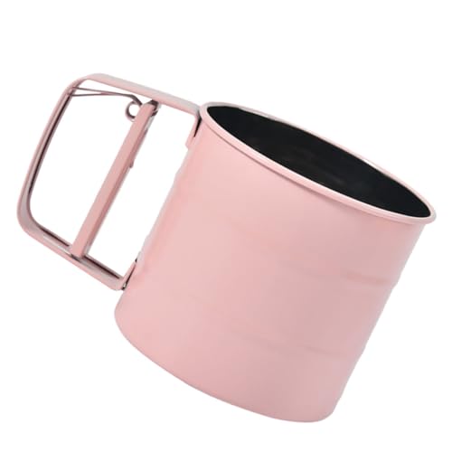 FUNNETOYU Handheld Mehlsieb aus Edelstahl mit Feinem Netz Semi automatischer Handflour sifter in Praktisches Backzubehör für Feines Filtern von Mehl und Zucker für Brot Pizza und Kuchen von FUNNETOYU