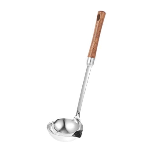 FUNNETOYU Haushalts Ölfilter Schöpflöffel aus Holz und Lebensmittelechtem Silikon Langlebig Hitzebeständig mit Langem Griff zur Sicheren Fettabscheidung Beim Kochen und Servieren FUNNETOYU Haushalts Ölfilter Schöpflöffel aus Holz und Lebensmittelechtem Silikon Langlebig Hitzebeständig mit Langem Griff zur Sicheren Fettabscheidung Beim Kochen und Servieren von FUNNETOYU
