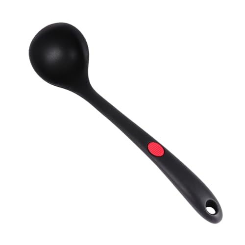 FUNNETOYU Hitzebeständige Silikon suppenkelle Schwarz Antihaft Kochutensil mit Ergonomischem Griff zum Kochen und Servieren in Küche und Restaurant Langlebiges Küchenwerkzeug von FUNNETOYU