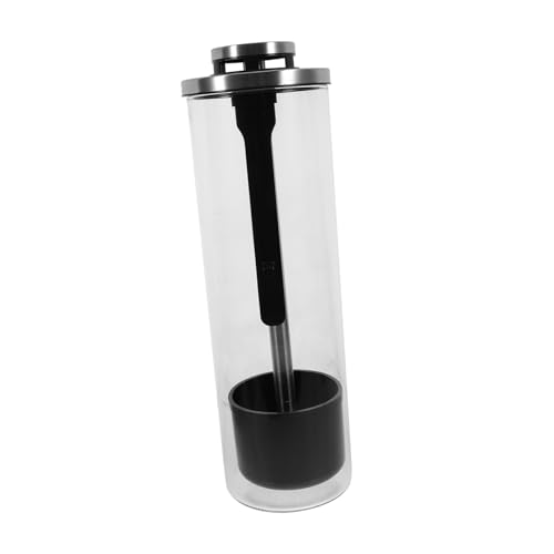 FUNNETOYU Hochborosilikat Strohhalter mit Deckel Multifunktionale Aufbewahrungsbox für Besteck Küchenutensilien und Kosmetik Platzsparender Organizer für Stilvolle Küchen und Räume von FUNNETOYU