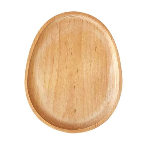 FUNNETOYU Holz Servierplatte Oval Multifunktionales Tablett für Teetassen Snacks Dekoration für Esstisch aus Hochwertigem Holz Stilvolles von FUNNETOYU