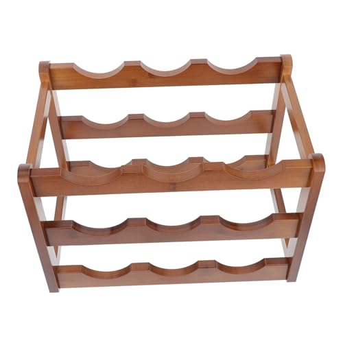 FUNNETOYU Holz Weinregal Stöckig aus Stabiles Weinflaschen Display Regal für Zuhause Glatte Oberfläche Platzsparend Geeignet für Wohnzimmer und Küchenschrank Langlebig und Dekorativ von FUNNETOYU