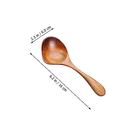 FUNNETOYU Holzlöffel Suppenkelle mit Ausgießer Ergonomischer Griff Hitzebeständig und Leicht zu Reinigen Küchenutensil für Suppen Saucen und Buffetservice von FUNNETOYU
