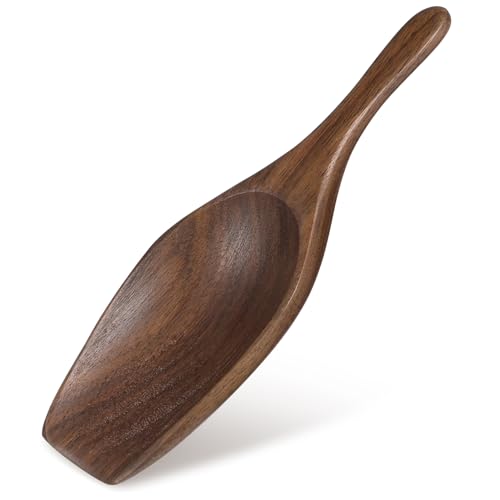 FUNNETOYU Holzlöffel aus Amerikanischem Walnussholz Klassischer Kaffeelöffel Teelöffel und Reis Schaufel für Präzises Abmessen von Kaffee Tee und Reis Küchenutensil von FUNNETOYU
