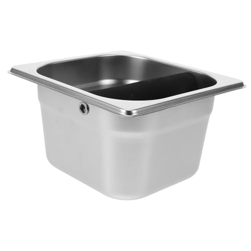 FUNNETOYU Kaffeeklopfbox gebraucht Container klopfen schleifen Klopfer Kaffee-Schlacke-Eimer Kaffeesatzbehälter Espressomakerzubehör Kaffee-Mülleimer Kaffee-Zubehör Rostfreier Stahl Silber FUNNETOYU Kaffeeklopfbox gebraucht Container klopfen schleifen Klopfer Kaffee-Schlacke-Eimer Kaffeesatzbehälter Espressomakerzubehör Kaffee-Mülleimer Kaffee-Zubehör Rostfreier Stahl Silber von FUNNETOYU