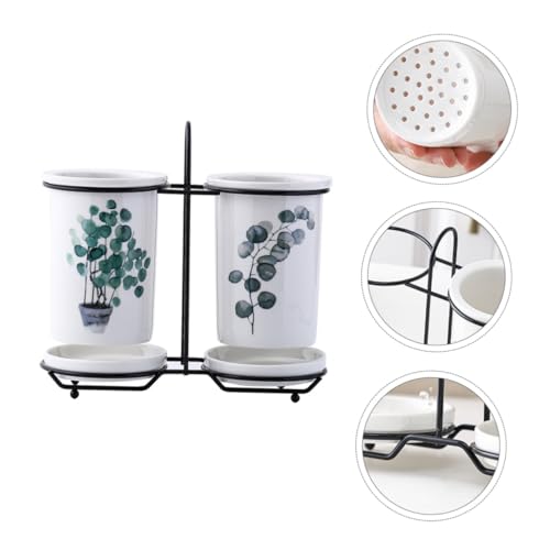 FUNNETOYU Keramik Chopsticks Halter mit Abtropffunktion Japanischer Essstäbchenhalter für Esstisch Langlebiges Tableware Storage Rack Eleganter Aufbewahrungsbehälter für Küchenutensilien FUNNETOYU Keramik Chopsticks Halter mit Abtropffunktion Japanischer Essstäbchenhalter für Esstisch Langlebiges Tableware Storage Rack Eleganter Aufbewahrungsbehälter für Küchenutensilien von FUNNETOYU