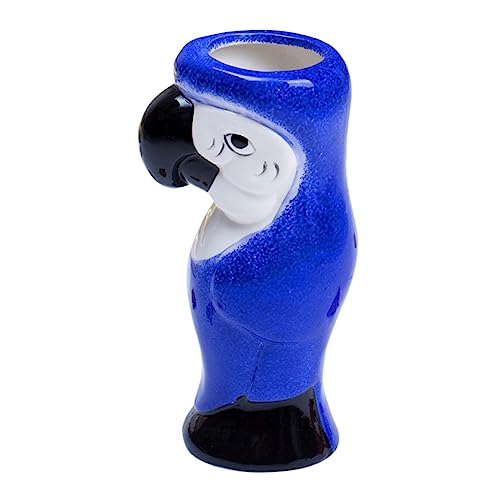 FUNNETOYU Keramik Cocktailbecher Tiki Tasse Papagei Form Hawaii Becher für Cocktailparty Trinkbecher Erwachsene Vielseitig Verwendbar Robust und Dekorativ von FUNNETOYU