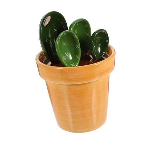 FUNNETOYU Keramik Messlöffel Kaktus Design mit Maßangabe Teilig für Kaffee Backen Gewürze Messwerkzeug mit Blumentopf Form Küchenhelfer für Trockene und Flüssige Zutaten FUNNETOYU Keramik Messlöffel Kaktus Design mit Maßangabe Teilig für Kaffee Backen Gewürze Messwerkzeug mit Blumentopf Form Küchenhelfer für Trockene und Flüssige Zutaten von FUNNETOYU