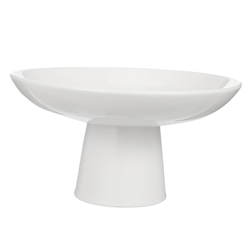 FUNNETOYU Keramik Obstschale mit Fuß Dekorative Pedestal Schale Stilvolle Servierplatte für Snacks Modernes Design Leicht zu Reinigen für Zuhause Restaurant und Küchendekor FUNNETOYU Keramik Obstschale mit Fuß Dekorative Pedestal Schale Stilvolle Servierplatte für Snacks Modernes Design Leicht zu Reinigen für Zuhause Restaurant und Küchendekor von FUNNETOYU