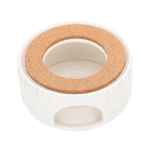 FUNNETOYU Keramik Teewärmer Stövchen mit Kerzenhalter Retro Teekannen Heizbasis Hohl Gestaltet für Luftzirkulation Hitzebeständig Einfach zu Reinigen Eleganter Teeofen für Losen Tee und von FUNNETOYU