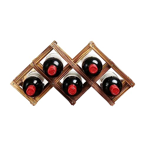 FUNNETOYU Faltbarer Weinflaschenhalter Aus Holz Weinflaschenträger Für Flaschen Weinregalhalter Für Tisch Karbonisierte Farbe Passend Für Fast Alle Weinflaschen FUNNETOYU Faltbarer Weinflaschenhalter Aus Holz Weinflaschenträger Für Flaschen Weinregalhalter Für Tisch Karbonisierte Farbe Passend Für Fast Alle Weinflaschen von FUNNETOYU