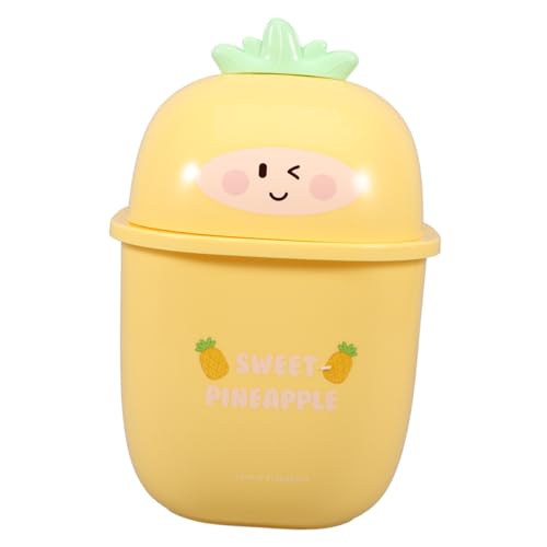 FUNNETOYU Kleiner Desktop Mülleimer mit Deckel Cartoon Fruchtmotiv Geruchsdichter Abfallbehälter für Büro Schlafzimmer und Küche Kompakter Tischabfalleimer zur Sauberen Aufbewahrung FUNNETOYU Kleiner Desktop Mülleimer mit Deckel Cartoon Fruchtmotiv Geruchsdichter Abfallbehälter für Büro Schlafzimmer und Küche Kompakter Tischabfalleimer zur Sauberen Aufbewahrung von FUNNETOYU