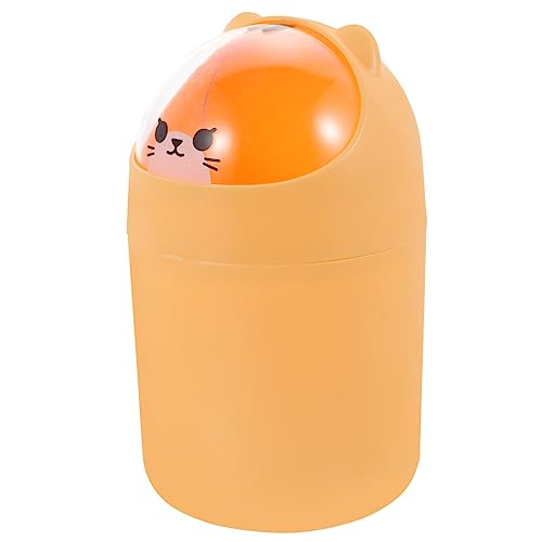 FUNNETOYU Kleiner Desktop Mülleimer mit Deckel Lustiger Tierdesign Müllbehälter für Schlafzimmer Büro und Küche Tragbarer Abfalleimer für Kleinigkeiten Gelb FUNNETOYU Kleiner Desktop Mülleimer mit Deckel Lustiger Tierdesign Müllbehälter für Schlafzimmer Büro und Küche Tragbarer Abfalleimer für Kleinigkeiten Gelb von FUNNETOYU
