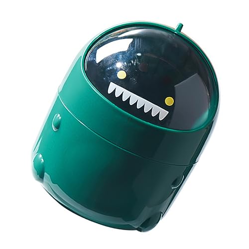 FUNNETOYU Kleiner Karton Dino Mülleimer Mini Tischabfallbehälter für Büro und Zuhause aus Material Kompaktes Design für Tücher und Grün und Funktional von FUNNETOYU