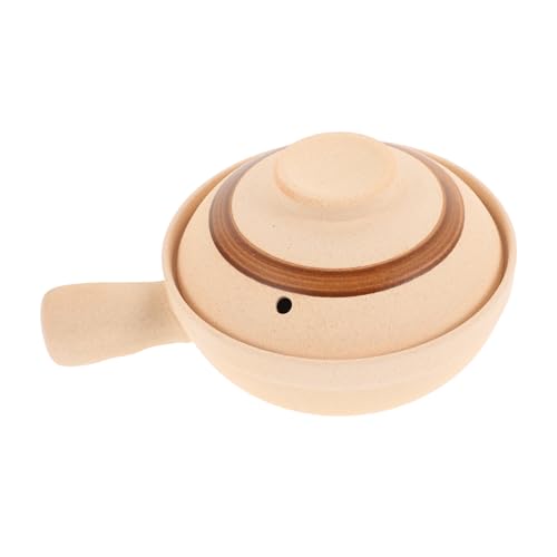 FUNNETOYU Kleiner Keramik Casserole mit Deckel für Reis Nudeln und Suppen Hitzebeständig Kratzer Leicht zu Reinigen für Portion Perfektes Küchenutensil von FUNNETOYU