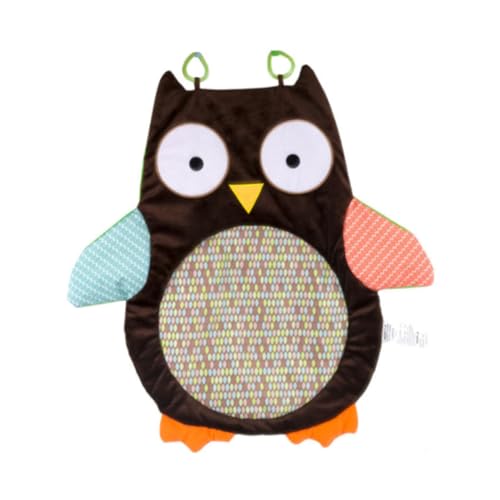 FUNNETOYU Krabbelmatte mit Niedlichem Eulenmotiv rutschfeste Bodenmatte für Junge Mädchen Weiche Spielmatte zur Muskelstärkung und Sicheren Krabbelunterlage im Kinderzimmer Farblich von FUNNETOYU