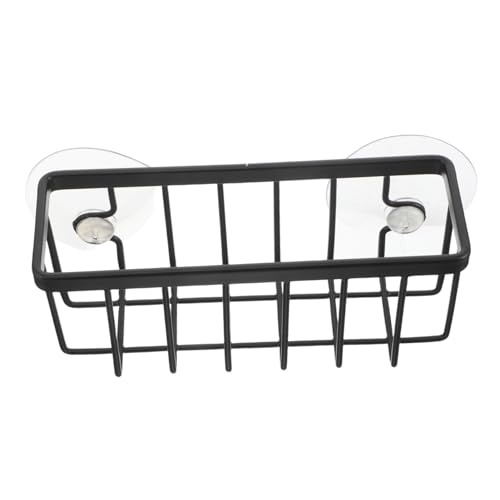 FUNNETOYU Küchenspülschwammhalter Edelstahl Schwarz Platzsparendes Schnelltrocknendes Abtropfgestell für Spülschwämme und Lappen Kompakter Organizer für Küchen und Badspüle von FUNNETOYU