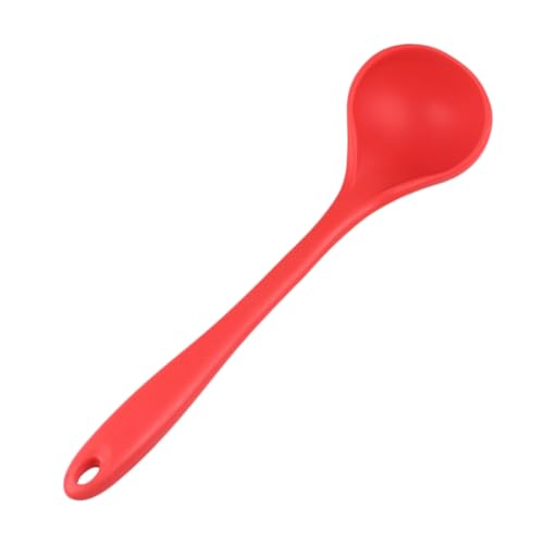 FUNNETOYU Lebensmittelechter Silikon schöpflöffel Klein Hitzebeständig Bpa frei Küchenutensil Haushalts kochlöffel für Suppen und Saucen mit Praktischem Aufhänge von FUNNETOYU
