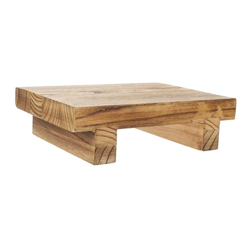 FUNNETOYU Massiver Holz Tritthocker Steh hocker mit Rutschfester Gummiauflage Stabiler Kleiner Fußschemel für Wohnbereich Rustikaler Vintage Holzschemel für Haushalt und Blumenständer FUNNETOYU Massiver Holz Tritthocker Steh hocker mit Rutschfester Gummiauflage Stabiler Kleiner Fußschemel für Wohnbereich Rustikaler Vintage Holzschemel für Haushalt und Blumenständer von FUNNETOYU