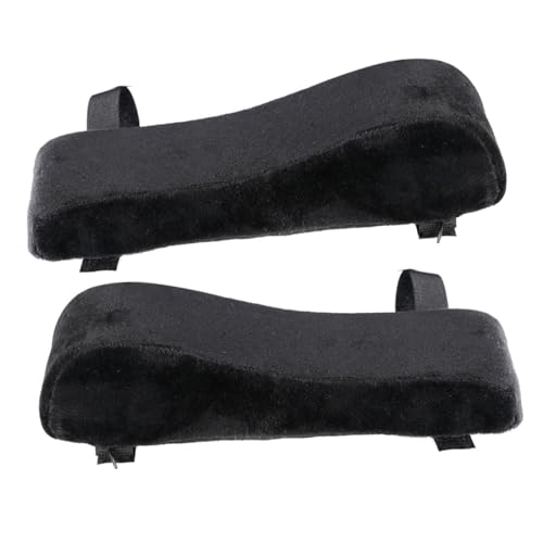 FUNNETOYU Memory Schaum Ellbogenkissen Armlehnenpolster Ergonomisch Weich Komfortabel mit Rutschfester Unterseite für Bürostuhl und Arbeitsstuhl Schwarz von FUNNETOYU