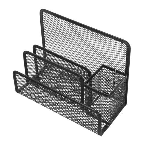 FUNNETOYU Metal Mesh Desktop File Organizer Stabiler Metall Aktenhalter für Schreibtisch Platzsparendes Ablagerack für Bücher Magazine und Dokumente Langlebig und Praktisch von FUNNETOYU