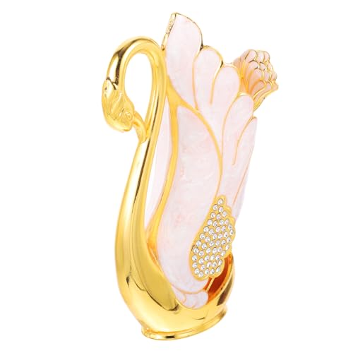 FUNNETOYU Metall Dessertgabel mit Schwanenförmigem Halter Goldfarbener Ständer Kuchengabeln aus Edle Tischdeko für Küche und Party von FUNNETOYU