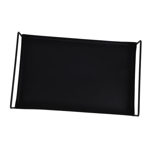 FUNNETOYU Metall Tablett Aufschlag Snack -Servierschale Serviertablett mit Griffen Rechteck Tablett Essenstablett Obstschale Vorspeise Metallschalen für Lebensmittel Eisen Schwarz FUNNETOYU Metall Tablett Aufschlag Snack -Servierschale Serviertablett mit Griffen Rechteck Tablett Essenstablett Obstschale Vorspeise Metallschalen für Lebensmittel Eisen Schwarz von FUNNETOYU