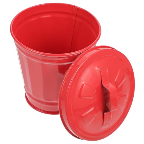 FUNNETOYU Mini Desktop Mülleimer aus Robustem mit Deckel Vielseitig als Blumentopf und Abfalleimer für Büro Schlafzimmer und Wohnzimmer Langlebig und Dekorativ Kompakt und Platzsparend von FUNNETOYU