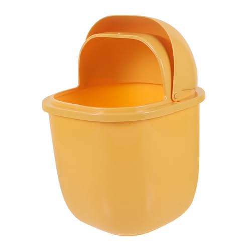 FUNNETOYU Mini Mülleimer mit Deckel Kleiner Dekorativer Tischabfalleimer aus Robustem Kunststoff Geruchsneutraler Desktop Abfallbehälter für Küche Büro Schlafzimmer Vielseitig und von FUNNETOYU