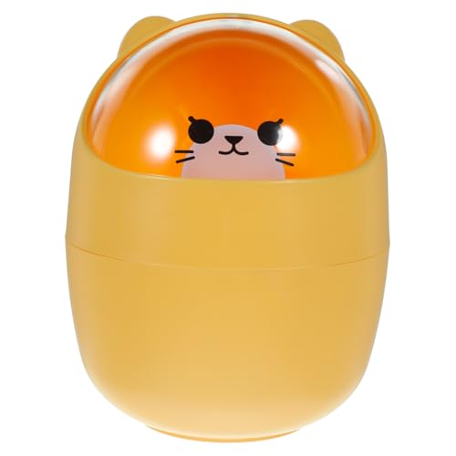 FUNNETOYU Mini Tischmülleimer mit Deckel Süßer Multifunktionaler Desktop Papierkorb Kompakter Schreibtisch Abfalleimer und Aufbewahrungsbox für Büro Schlafzimmer und Studentenwohnheim von FUNNETOYU