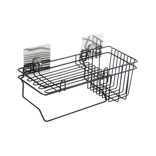 FUNNETOYU Multifunktionaler Wandhängender Spülschwammhalter mit Abfluss Schwarzer Küchenablagekorb für Wasserablauf und Ordnung Am Spülbecken Platzsparender Organizer für Küchenutensilien FUNNETOYU Multifunktionaler Wandhängender Spülschwammhalter mit Abfluss Schwarzer Küchenablagekorb für Wasserablauf und Ordnung Am Spülbecken Platzsparender Organizer für Küchenutensilien von FUNNETOYU