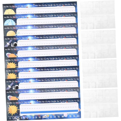 FUNNETOYU Namensschilder für Schulunterricht Papier Schreibtisch Namensschilder mit Bleistiftmuster für Schulanfang Klebepunkte für Klassenzimmer und von FUNNETOYU