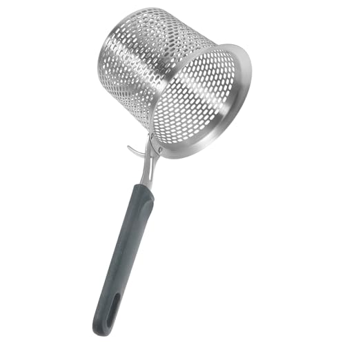FUNNETOYU Nudelsieb mit Haken Hitzebeständiger Filterlöffel für Heiße Töpfe Stabiler mit Rutschfestem Griff zum Servieren von Ramen und Anderen Speisen von FUNNETOYU