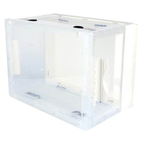 FUNNETOYU Plastik -Finish -Schachtel Fall Organisation Behälter zusammenklappbar stapelbar faltbare aufbewahrungsbox Home Storage Case Buch Veranstalter Organizer für Kleidung Weiß von FUNNETOYU