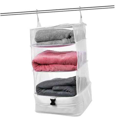 FUNNETOYU Platzsparende Aufbewahrungstasche aus Oxford Stoff Faltbarer Kleiderschrank Organizer mit Haken und Schnallen Vielseitig Nutzbar als Reisetaschen Organizer für Koffer und Schrank FUNNETOYU Platzsparende Aufbewahrungstasche aus Oxford Stoff Faltbarer Kleiderschrank Organizer mit Haken und Schnallen Vielseitig Nutzbar als Reisetaschen Organizer für Koffer und Schrank von FUNNETOYU