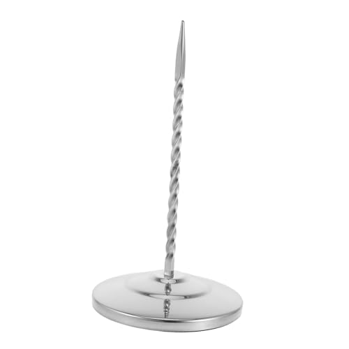 FUNNETOYU Robuster Edelstahl Bonhalter mit Stabilem Spiraldorn Vielseitiger Ticket Fork für Restaurant Bar und Büro Praktischer Schreibtisch Organizer für Quittungen und Rechnungen von FUNNETOYU