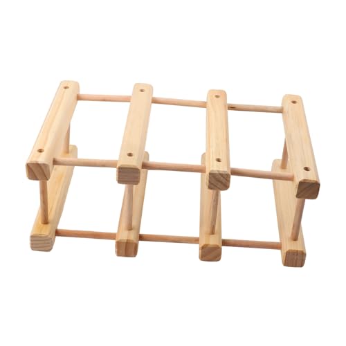 FUNNETOYU Robustes Holz Weinregal Flaschen Horizontal Stabiles Weinflaschen Display Platzsparendes Küchenregal für Zuhause Bar Restaurant Kreativer Halter für Weinflaschen und Dekoration FUNNETOYU Robustes Holz Weinregal Flaschen Horizontal Stabiles Weinflaschen Display Platzsparendes Küchenregal für Zuhause Bar Restaurant Kreativer Halter für Weinflaschen und Dekoration von FUNNETOYU