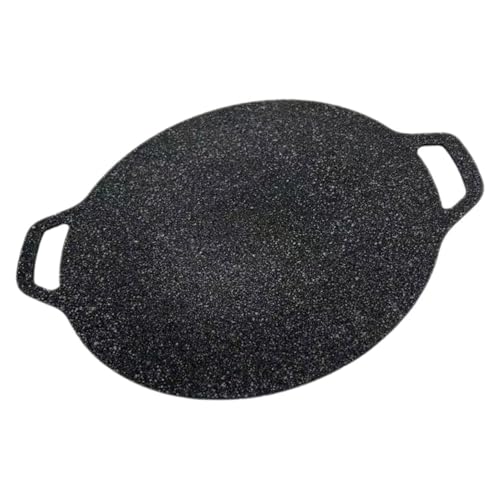 FUNNETOYU Runde Bbq Grillpfanne mit Antihaftbeschichtung Koreanisches Design Gleichmäßige Hitzeverteilung für Outdoor Camping Grillpartys und Garnelen-grillen von FUNNETOYU