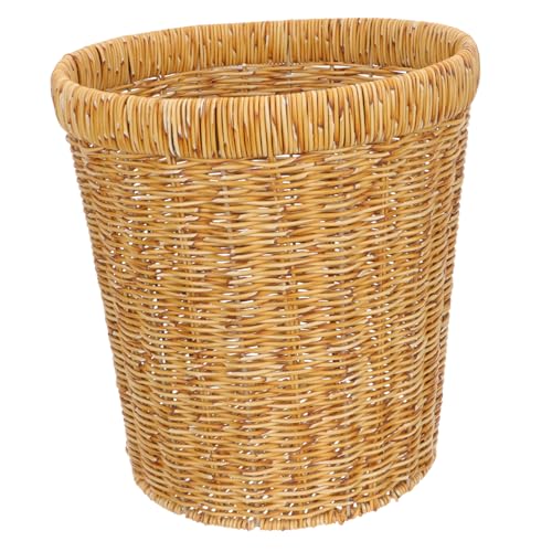 FUNNETOYU Runder Geflochtener Abfalleimer Rattan Look Vielseitiger Küchen und Haushaltskorb Strapazierfähiger Mülleimer und Aufbewahrungskorb für Wohnzimmer und Schlafzimmer Stilvolle FUNNETOYU Runder Geflochtener Abfalleimer Rattan Look Vielseitiger Küchen und Haushaltskorb Strapazierfähiger Mülleimer und Aufbewahrungskorb für Wohnzimmer und Schlafzimmer Stilvolle von FUNNETOYU