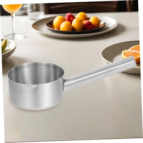 FUNNETOYU Schöpflöffel Wasserfest Rostfrei Großer Küchenlöffel mit Flachem Boden Vielseitig für Suppe Milch und Garten Geeignet Langlebig und Korrosionsbeständig von FUNNETOYU