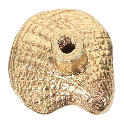 FUNNETOYU Schubladenknopf Messing Muschelform Dekorative Möbelgriffe für Schränke Einfache Installation Vielseitig Einsetzbar für Kommode Küchenschränke und Bücherregale von FUNNETOYU