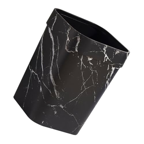 FUNNETOYU Schwarzer Mülleimer Kunststoff mit Marmoroptik Quadratischer Abfalleimer für Bad Küche Büro Leicht zu Reinigen Wiederverwendbar Modernes Design für Haushalt und Wohnzimmer FUNNETOYU Schwarzer Mülleimer Kunststoff mit Marmoroptik Quadratischer Abfalleimer für Bad Küche Büro Leicht zu Reinigen Wiederverwendbar Modernes Design für Haushalt und Wohnzimmer von FUNNETOYU