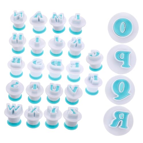 FUNNETOYU Set Mit 26 Fondant-buchstaben – Wiederverwendbare Plätzchenformen Zum Einfachen Dekorieren Von Kuchen FUNNETOYU Set Mit 26 Fondant-buchstaben – Wiederverwendbare Plätzchenformen Zum Einfachen Dekorieren Von Kuchen von FUNNETOYU