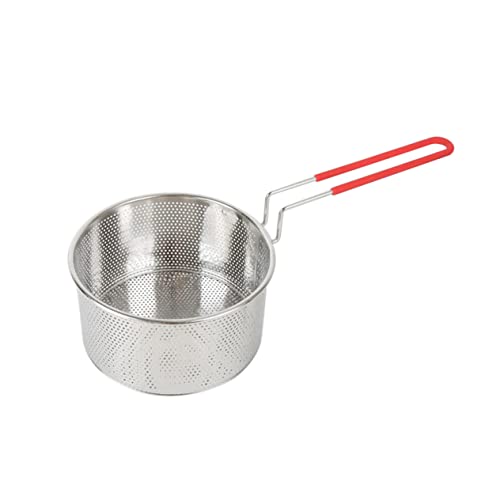 FUNNETOYU Sieb Aus Edelstahl Sichter Korb Über Dem Spülbeckensieb Küchensieb Nudelsieblöffel Friteuse Sieb Skimmer Filter Darüber Hinaus Nudeln Scoop Beanspruchung Schaumlöffel Bratsiebkelle von FUNNETOYU