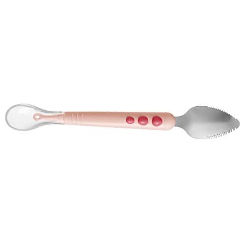 FUNNETOYU Silikon Babylöffel Doppelseitig mit Klinge für Fruchtpüree Ergonomisch Leicht zu Halten Bpa Frei Aufbewahrungsbox für Junge Mädchen und Beikostfütterung von FUNNETOYU