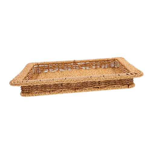 FUNNETOYU Speicherbox -Deckelschale Gewebte Körbe Behälter Tabletts Netter Korb Rattan Snack Gewebentablett Brotfach Korbtablett geflochtenes Tablett aus Kunststoff Plastik Khaki FUNNETOYU Speicherbox -Deckelschale Gewebte Körbe Behälter Tabletts Netter Korb Rattan Snack Gewebentablett Brotfach Korbtablett geflochtenes Tablett aus Kunststoff Plastik Khaki von FUNNETOYU