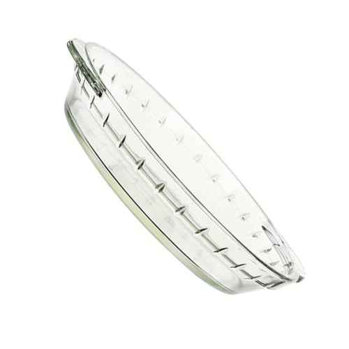 FUNNETOYU Temperaturbeständiger Kratzfester Teller für Mikrowelle und Backofen Hitzebeständiges Backblech mit Ergonomischen Griffen Vielseitig als und Dampfplatte Geeignet von FUNNETOYU